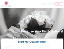 Tablet Screenshot of catholicsingles.com